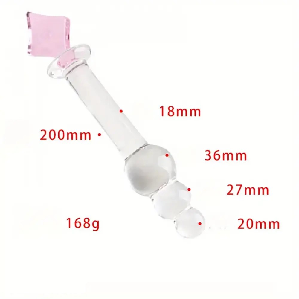 Crystal Glass Anal Beads Dildo - Glass Anal Beads Dildo