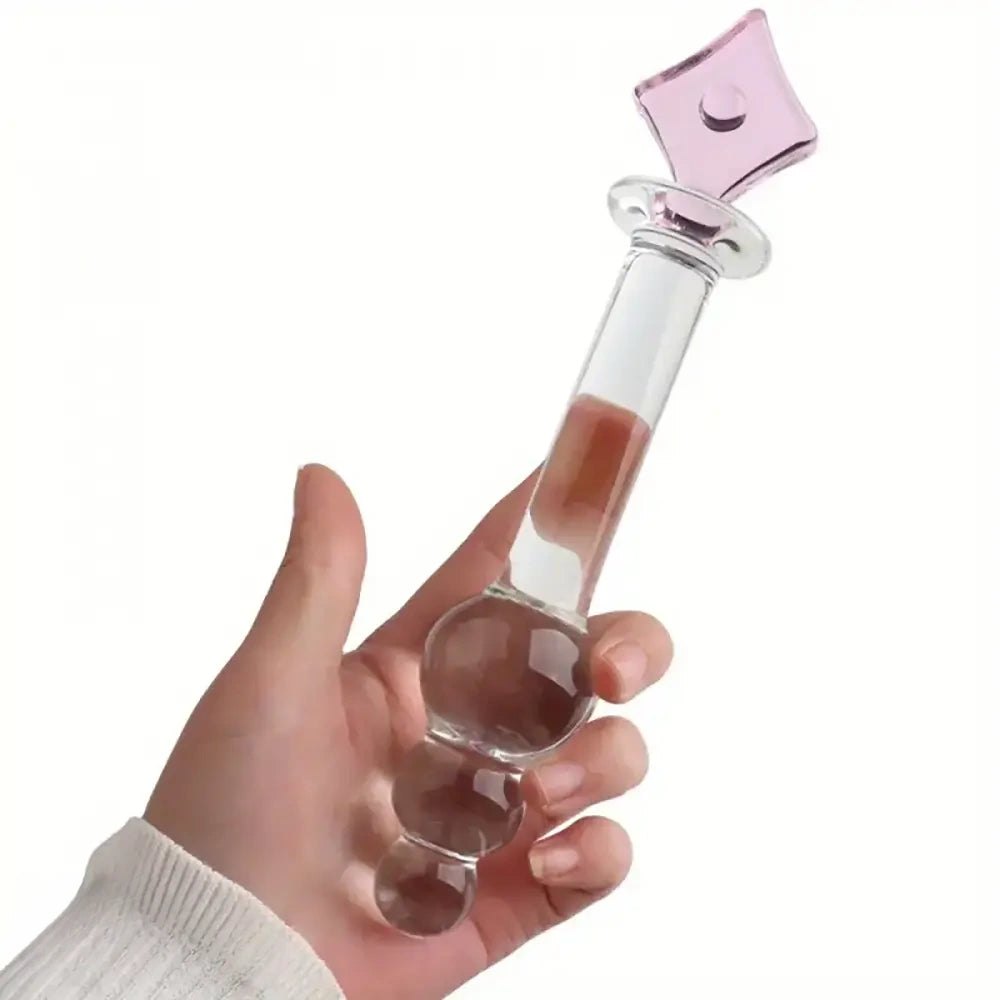 Crystal Glass Anal Beads Dildo - Glass Anal Beads Dildo