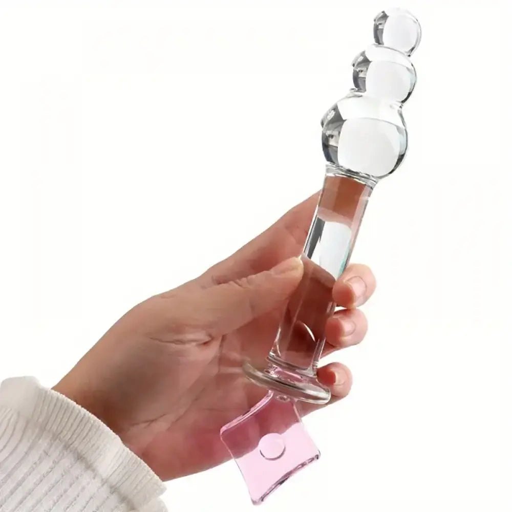Crystal Glass Anal Beads Dildo - Glass Anal Beads Dildo
