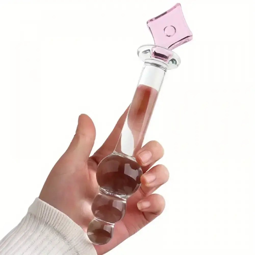 Crystal Glass Anal Beads Dildo - Glass Anal Beads Dildo