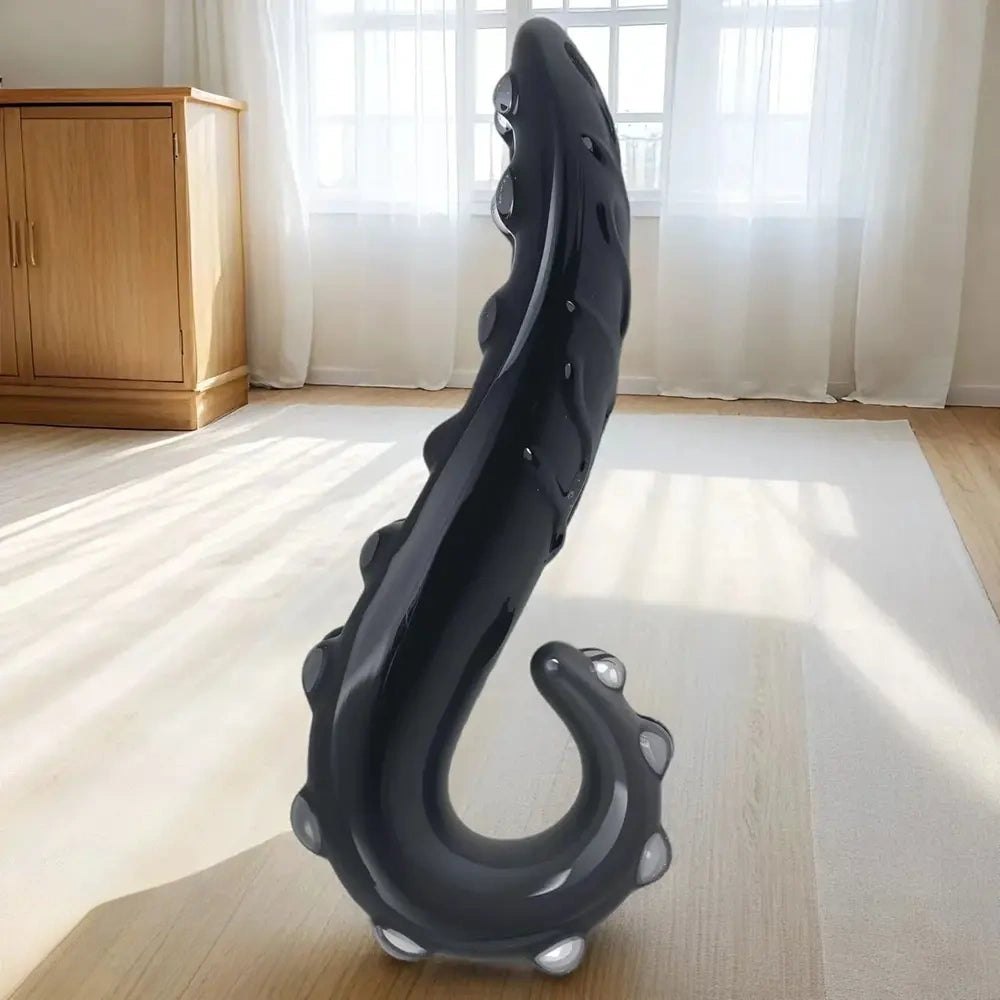 Crystal Glass Tentacle Dildo - Transparent Glass Sex Toy