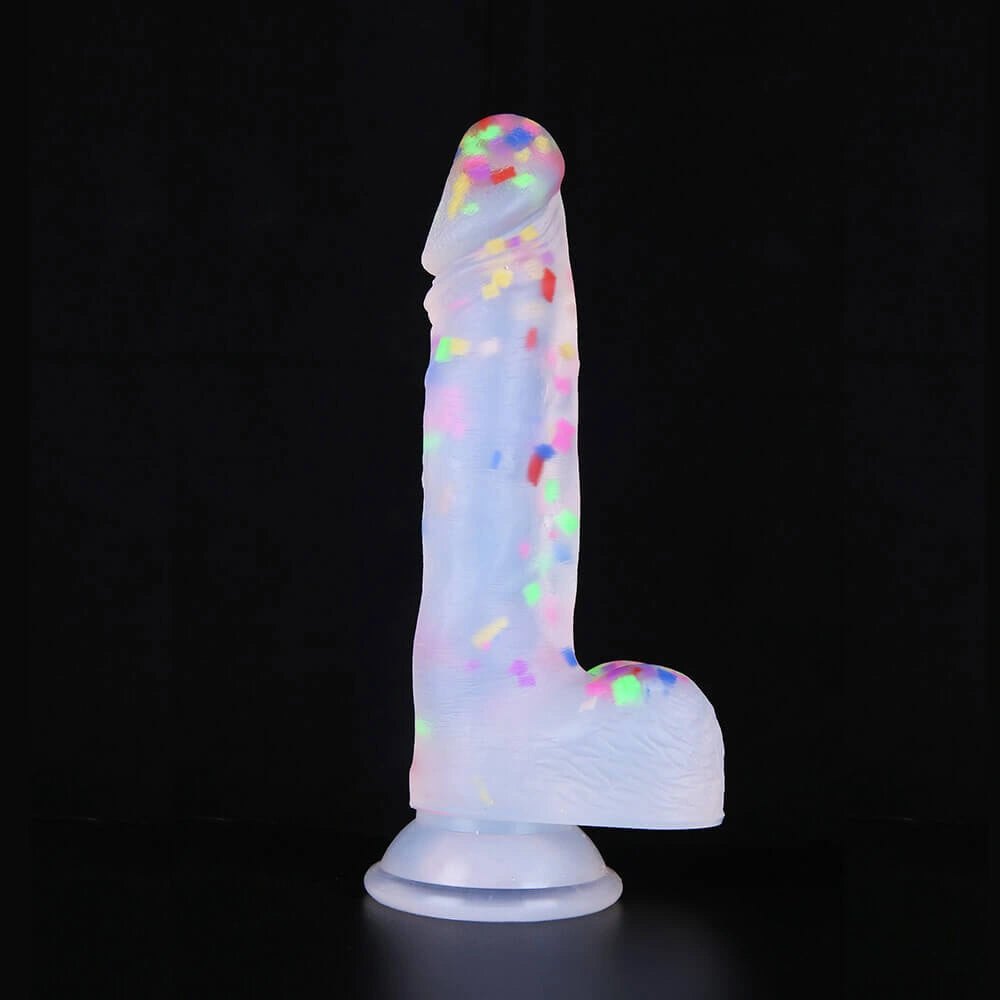 7.87in Crystal Suction Cup Dildo - Silicone Suction Dildo