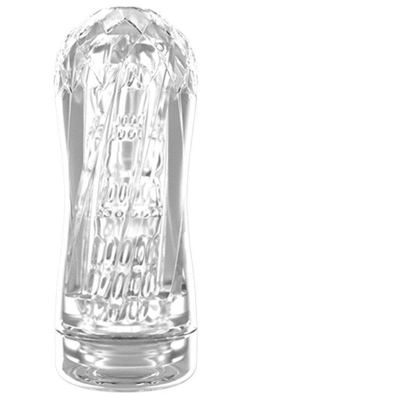 Crystal Textured Pocket Pussy - Vibrating Male Stroker