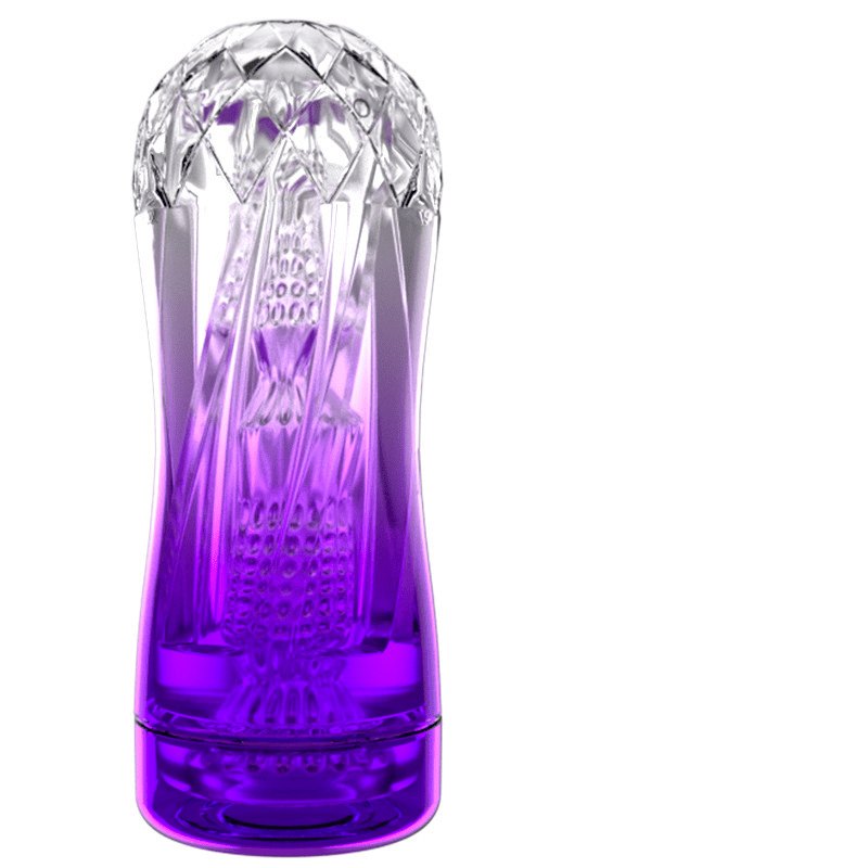Crystal Textured Pocket Pussy - Vibrating Male Stroker