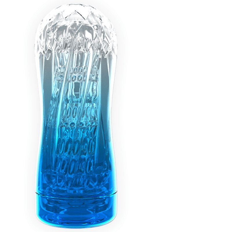 Crystal Textured Pocket Pussy - Vibrating Male Stroker
