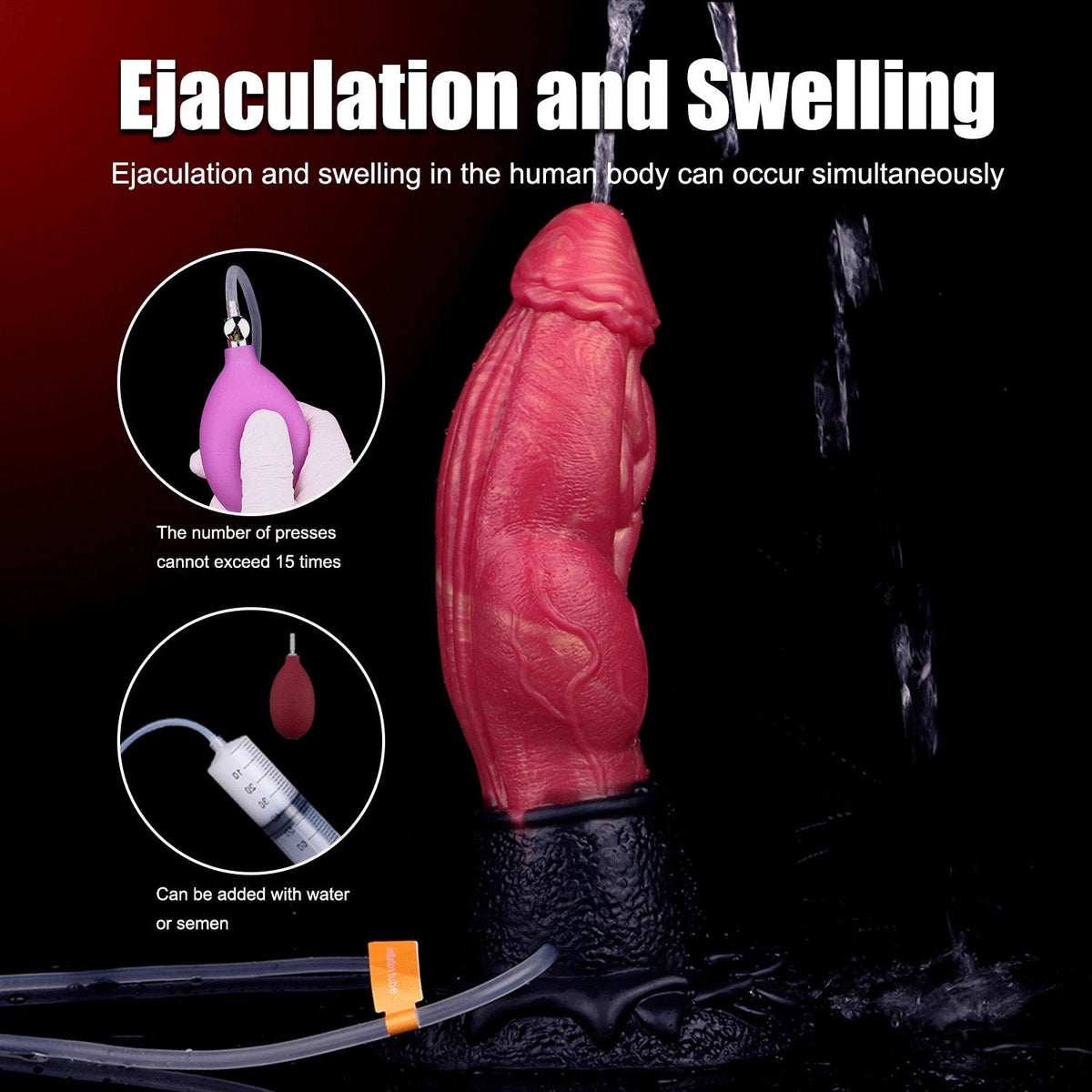 Cumming Knot Silicone Dildo - Squirting Knot-Base Dong