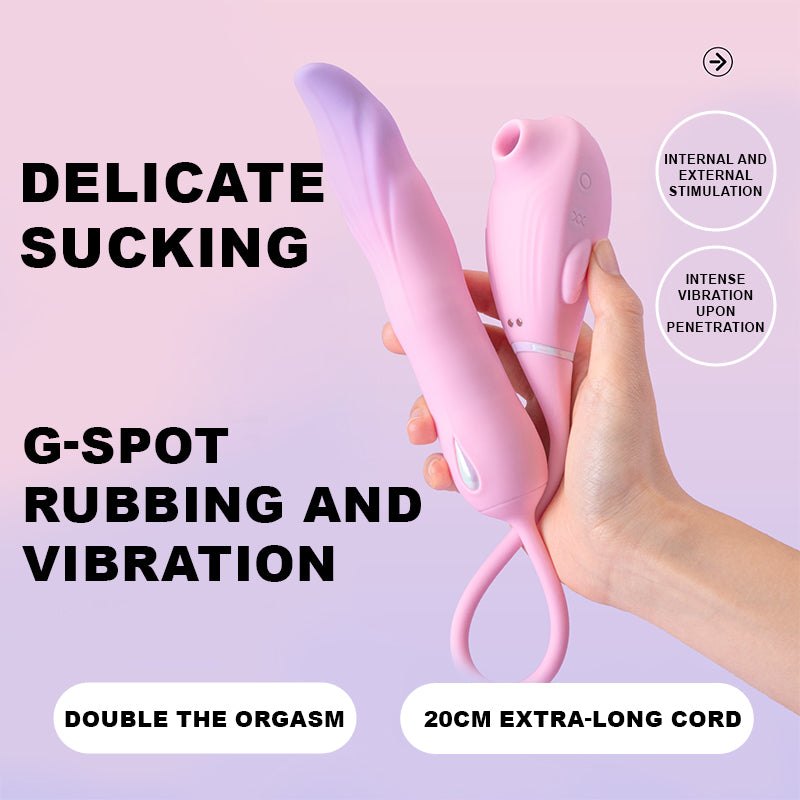 Curly Tail Fish Dual Point Toy - Suction and Wand Set