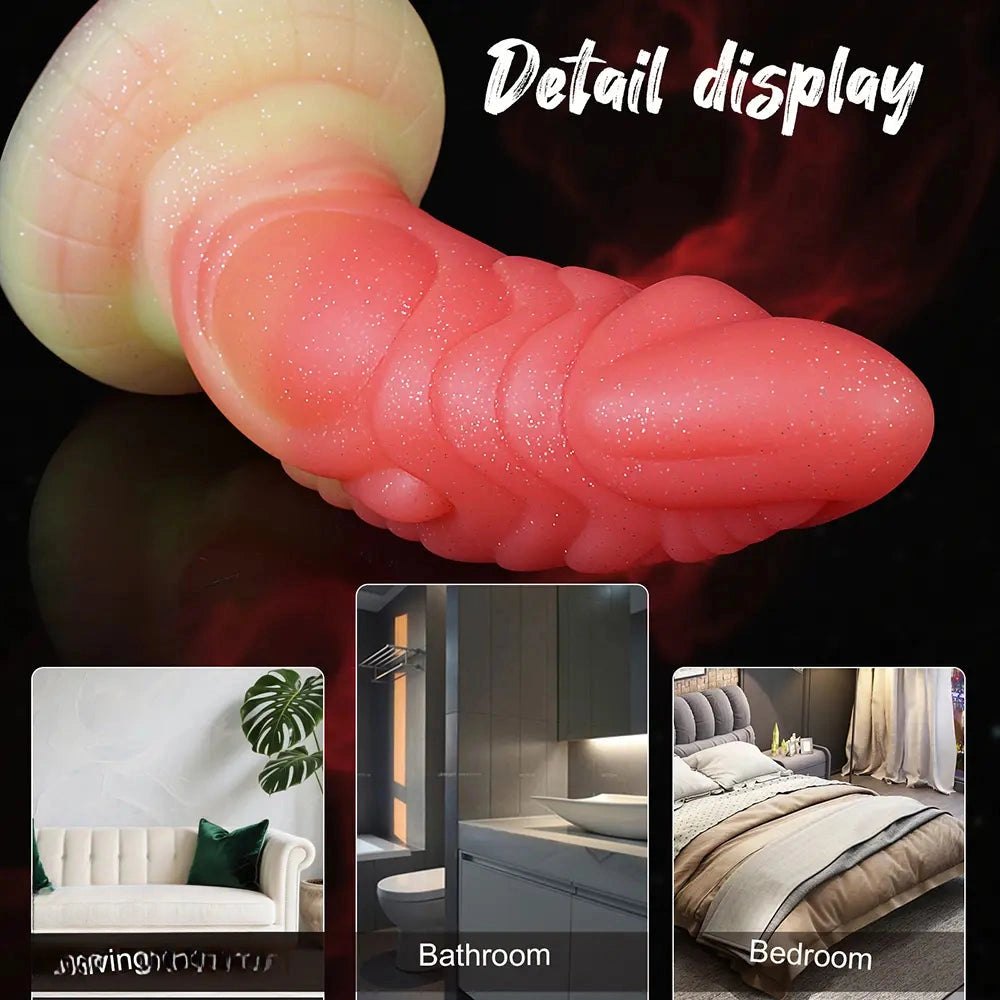 Curved Alien Fantasy Dildo 7.09 In - Silicone Curved Dildo