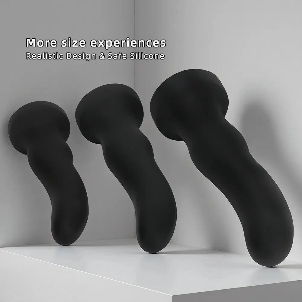 Curved Black G-Spot Dildo - Silicone Curved Dildo