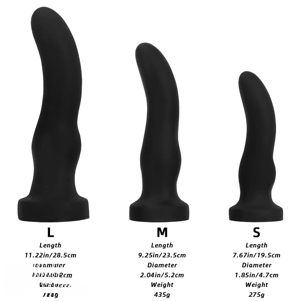 Curved Black G-Spot Dildo - Silicone Curved Dildo