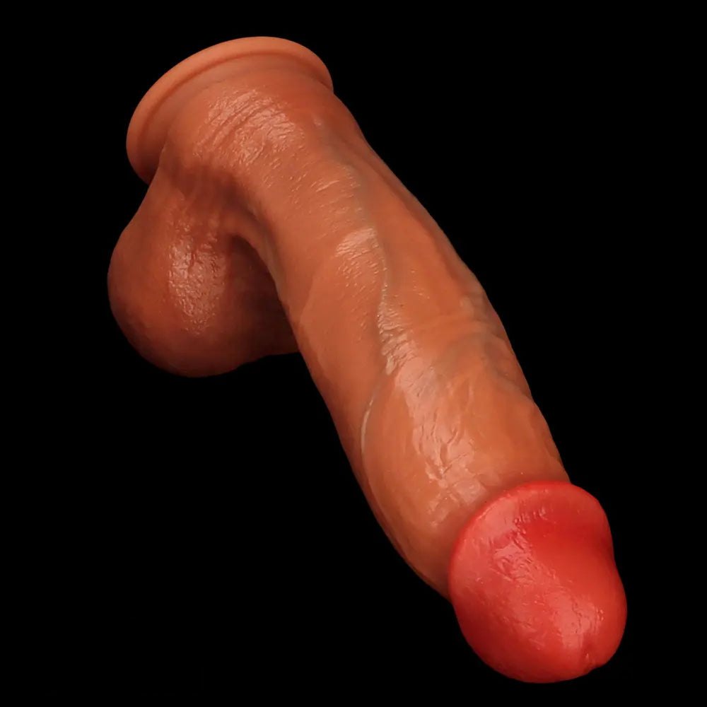 Curved Coffee Silicone Dildo - G-Spot Dildo in Three Sizes