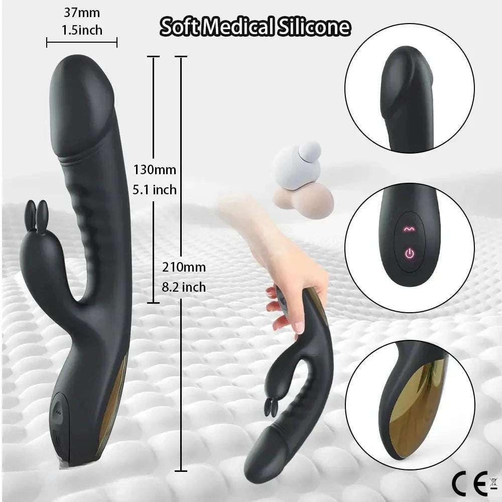 Curved Dual-End G-Spot Dildo - 8.2 In Silicone Dildo