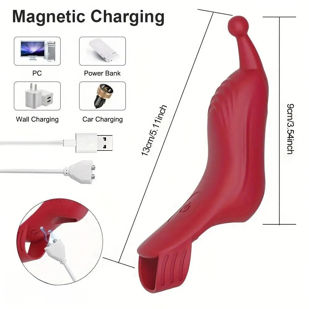 Curved Finger Clit Vibrator 5.11 in - Curved Dildo Vibe