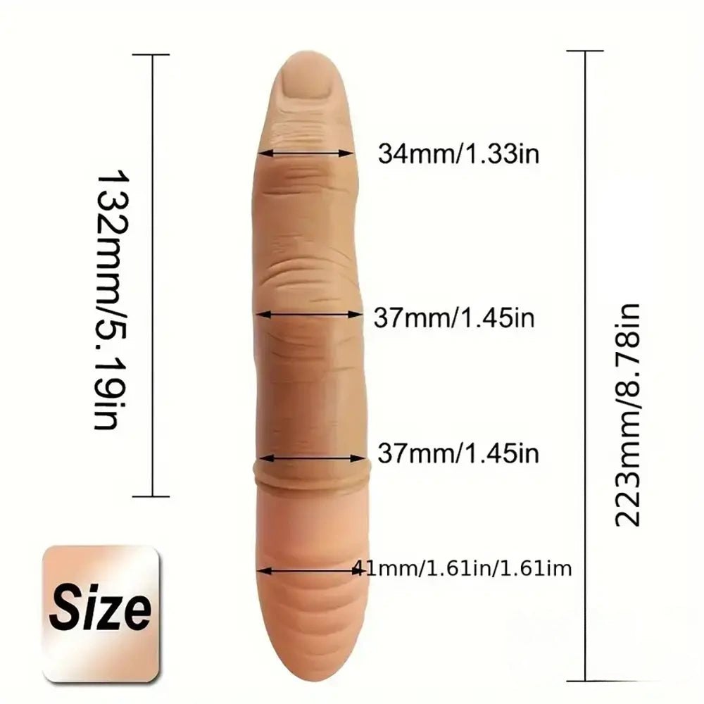 Curved Finger Vibrating G-Spot Dildo - Vibrating Thrusting Dildo