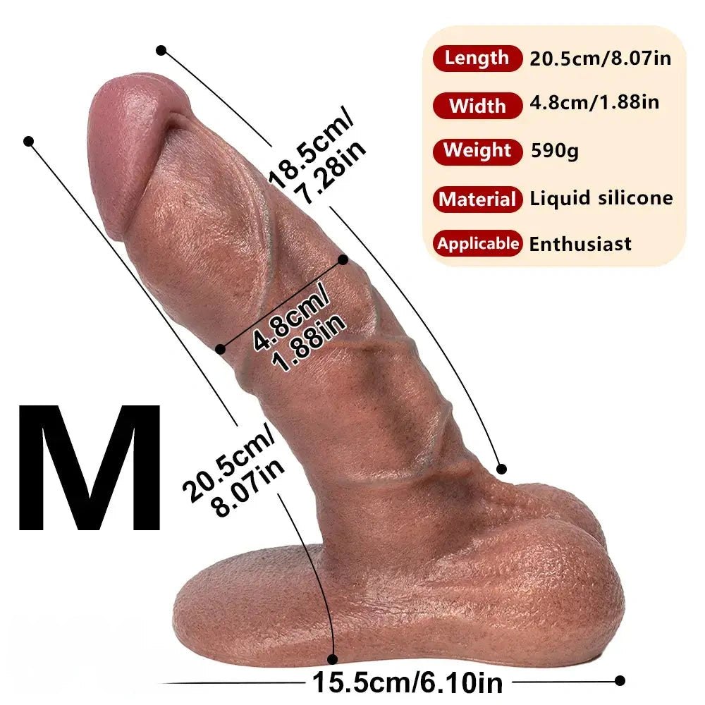 Curved Flesh G-Spot Dildo - Realistic G-Spot Dildo