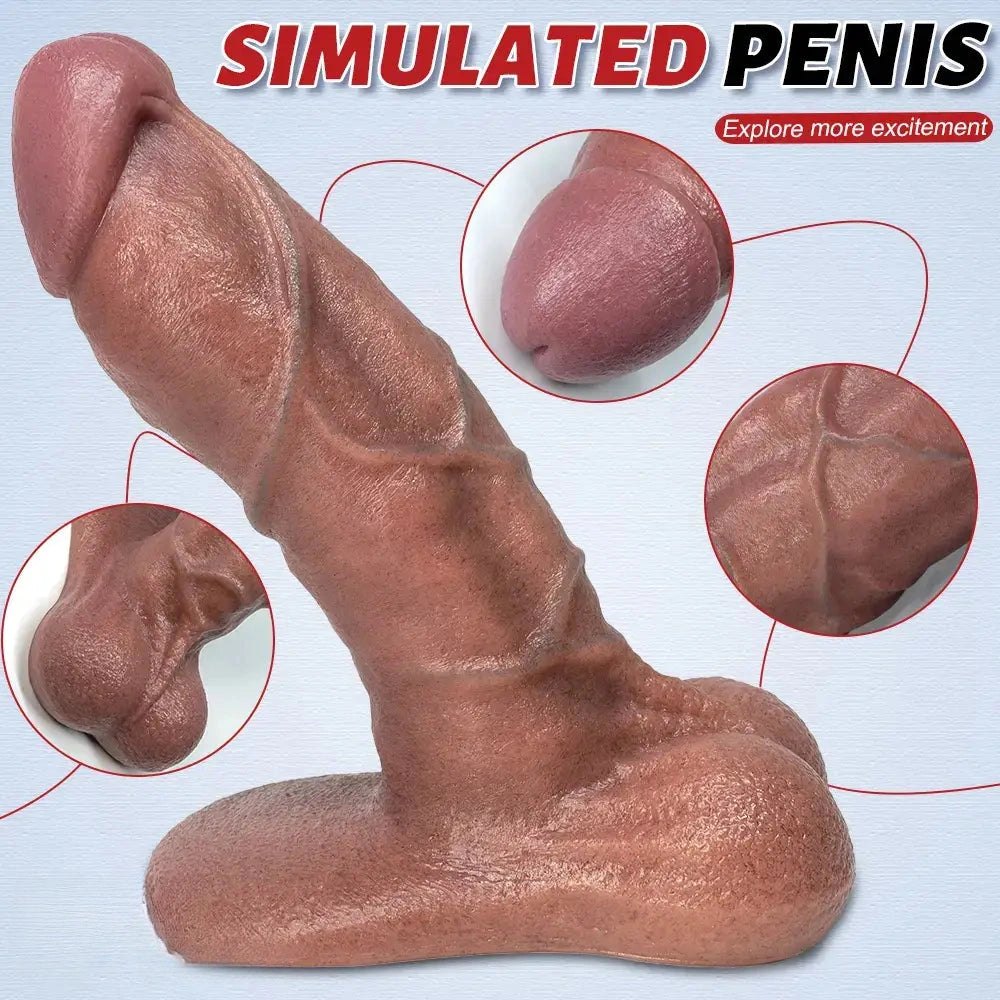 Curved Flesh G-Spot Dildo - Realistic G-Spot Dildo