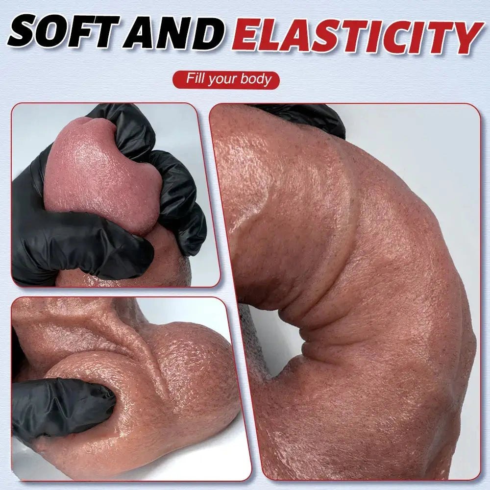 Curved Flesh G-Spot Dildo - Realistic G-Spot Dildo