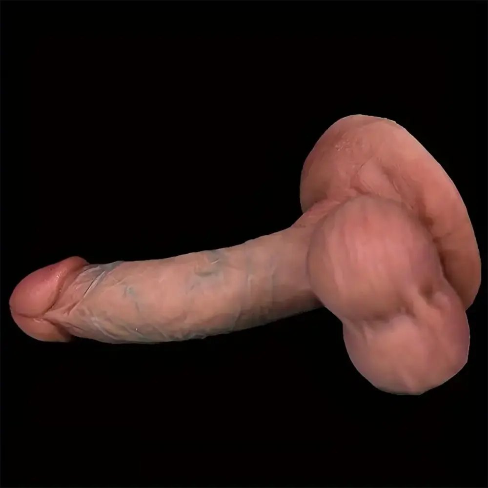 Curved Flesh G-Spot Dildo - Curved G-Spot Silicone Dildo