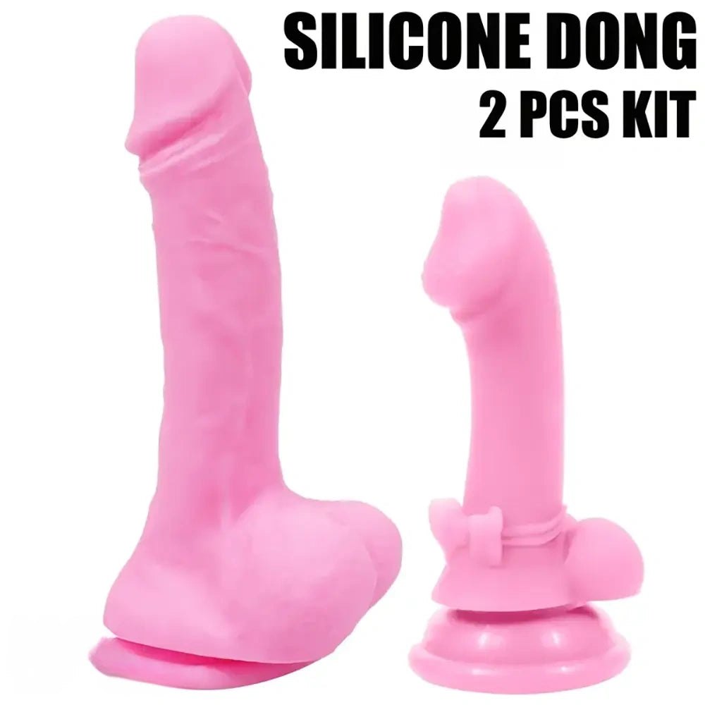 Curved G-Spot Dildo Duo - Suction Cup Silicone Dildo Set