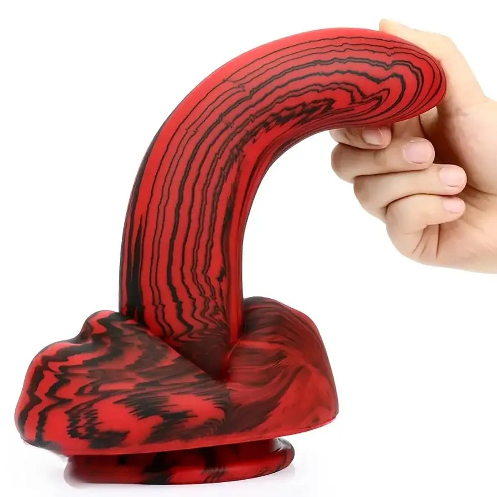 Curved G-Spot Silicone Dildo 10 Inch - G-Spot Curved Dildo