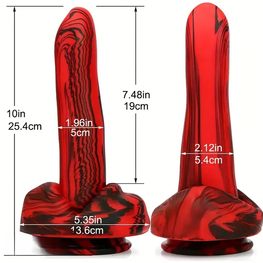 Curved G-Spot Silicone Dildo 10 Inch - G-Spot Curved Dildo