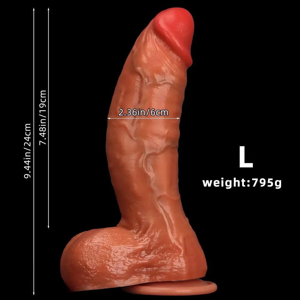 Curved G-Spot Silicone Dildo - Curved G-Spot Dildo, 4 Sizes