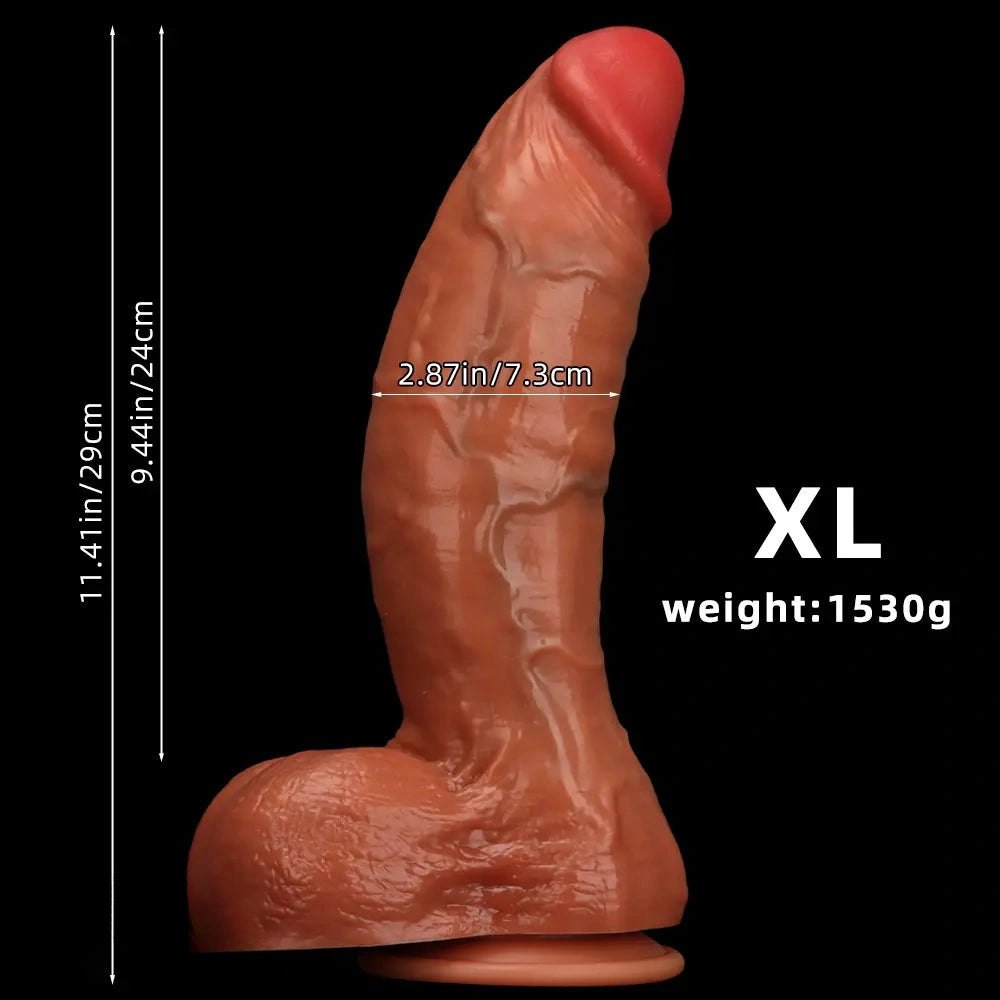 Curved G-Spot Silicone Dildo - Curved G-Spot Dildo, 4 Sizes