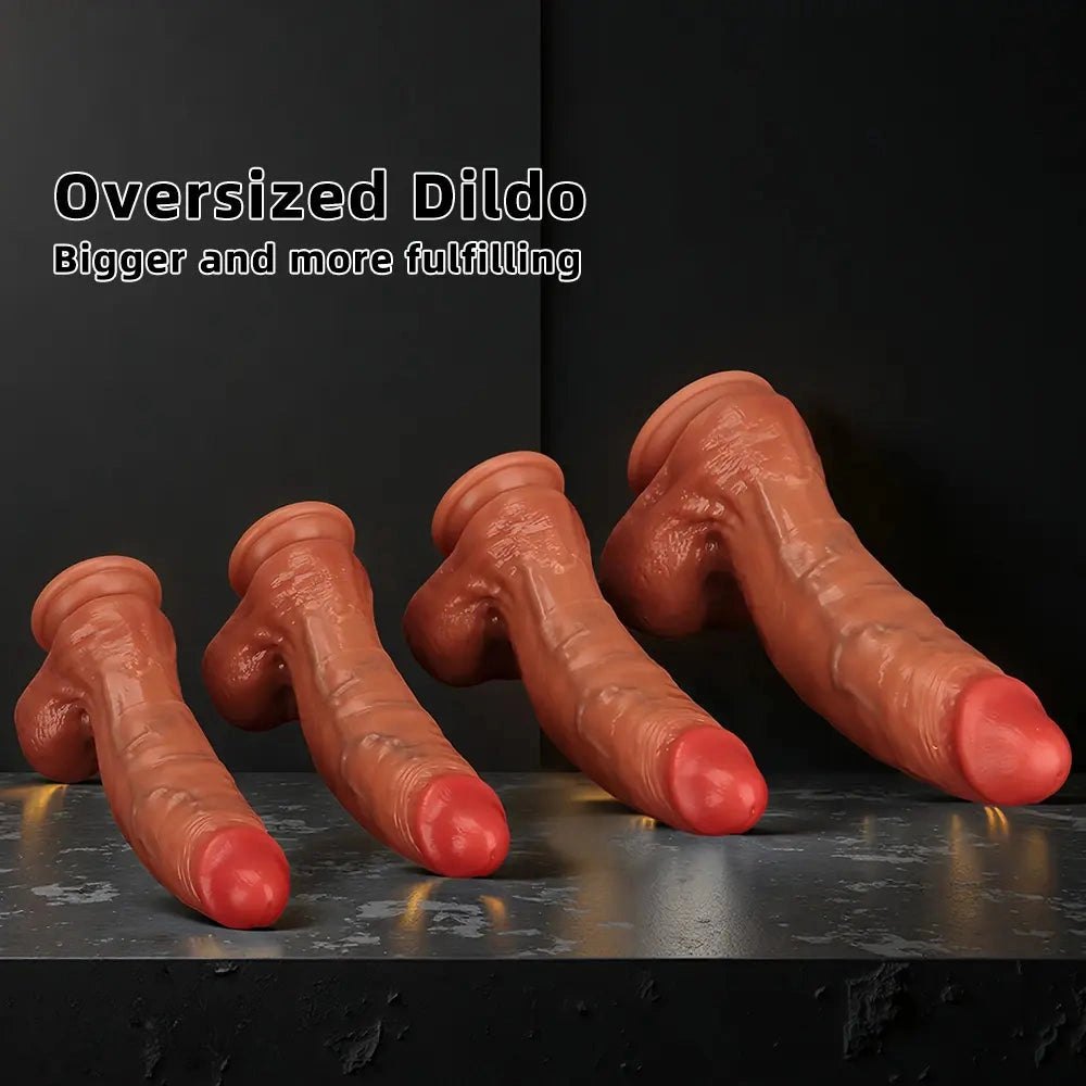 Curved G-Spot Silicone Dildo - Curved G-Spot Dildo, 4 Sizes