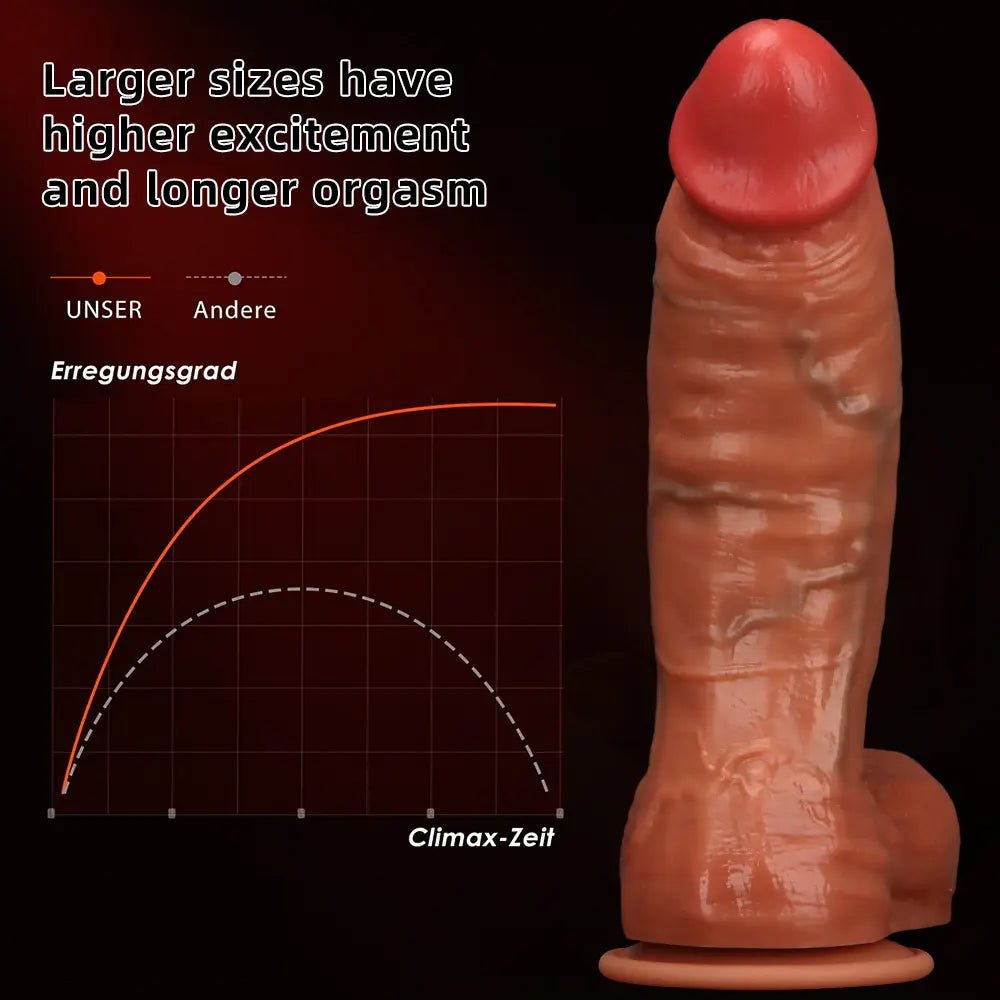 Curved G-Spot Silicone Dildo - Curved G-Spot Dildo, 4 Sizes