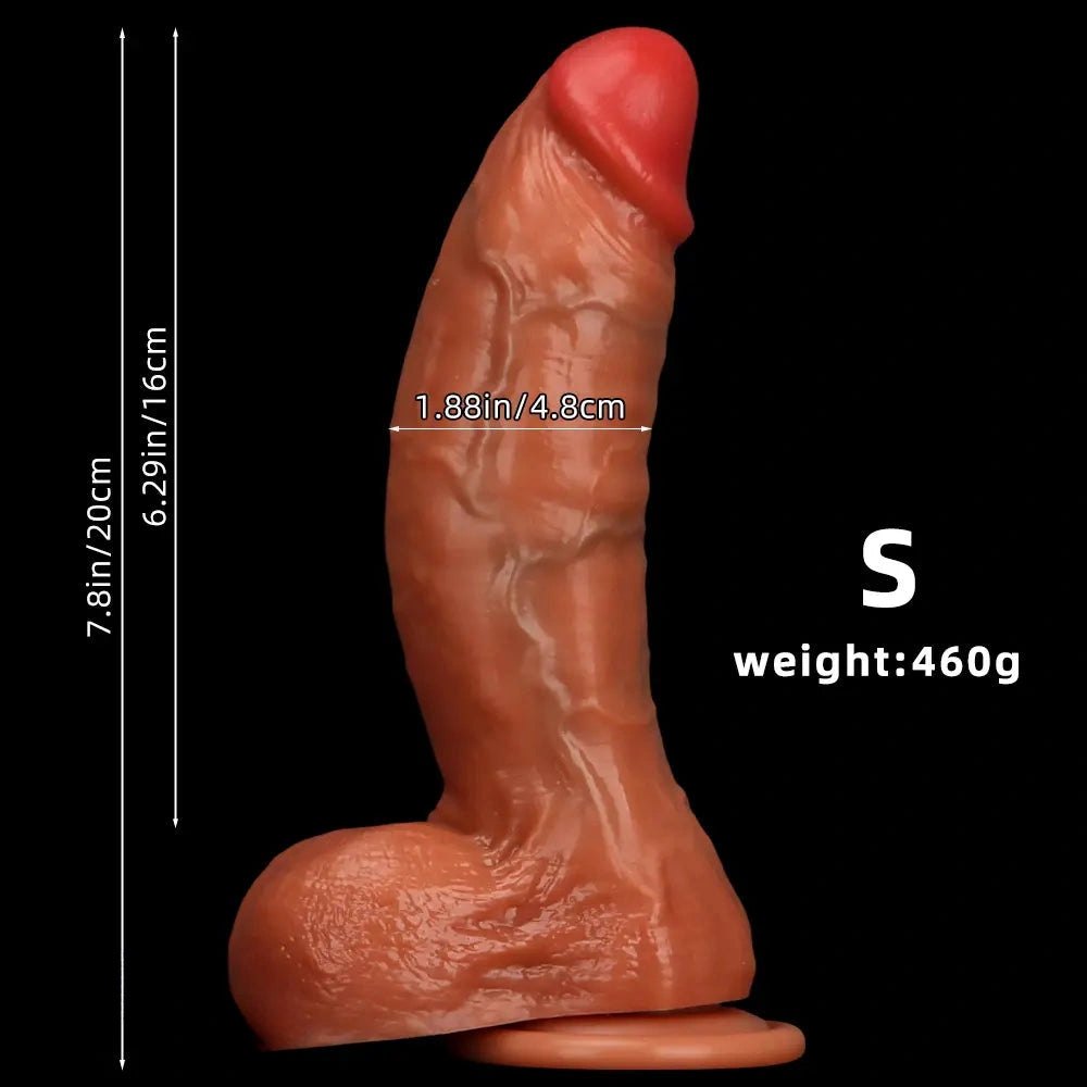 Curved G-Spot Silicone Dildo - Curved G-Spot Dildo, 4 Sizes
