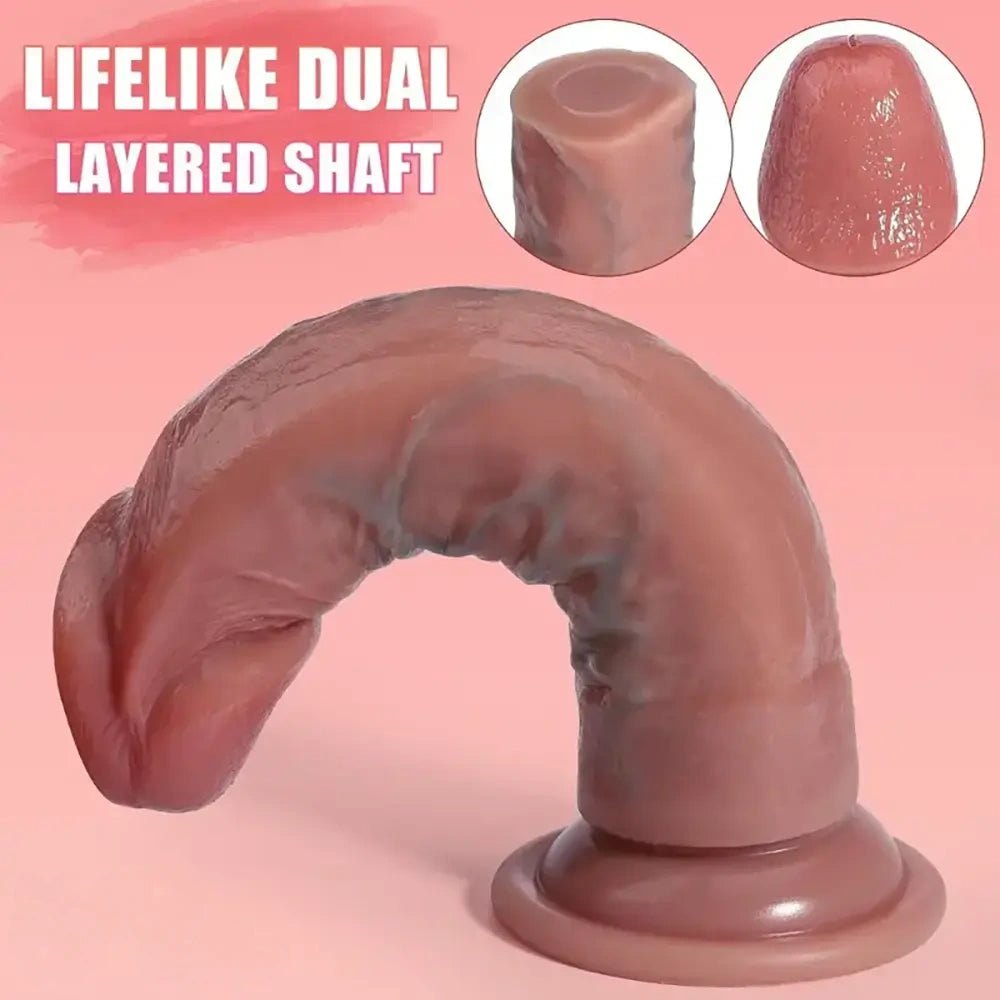 Curved G-Spot Silicone Dildo - Realistic G-Spot Dildo