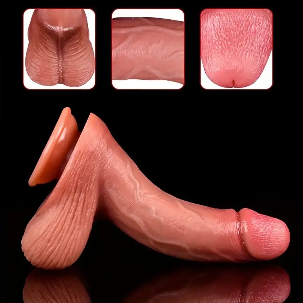 Curved G-Spot Suction Dildo - Silicone Suction Cup Dildo