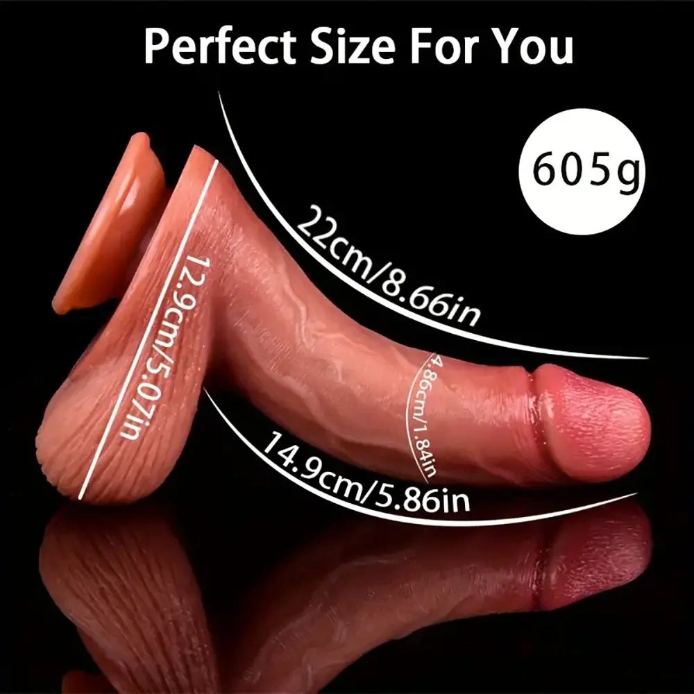 Curved G-Spot Suction Dildo - Silicone Suction Cup Dildo