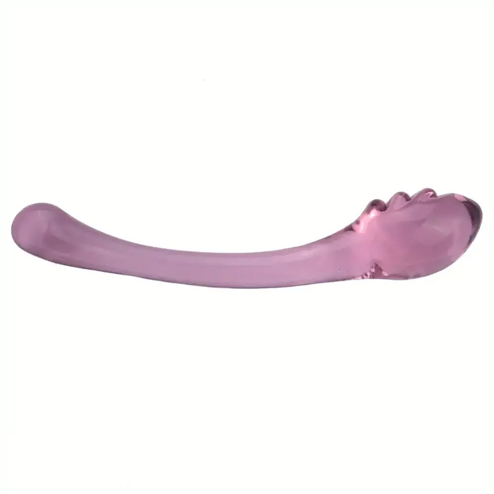 Curved Glass Wand Dildo - Smooth Handheld Glass Dildo