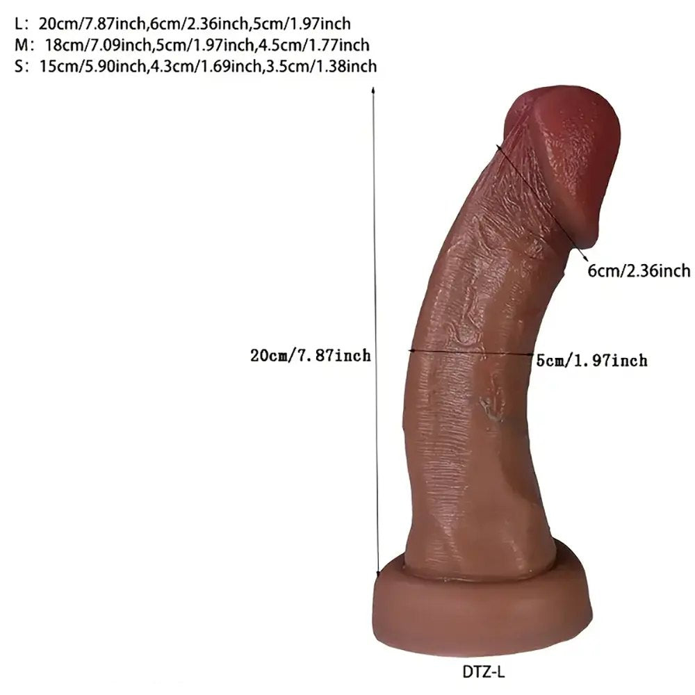 Curved Head G-Spot Dildo - Curved Dildo, S/M/L