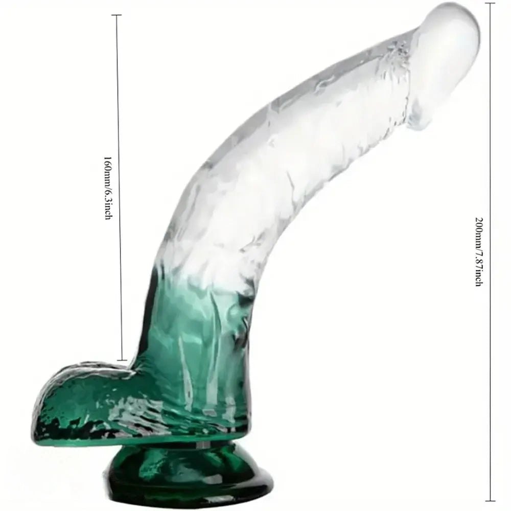 Curved Ombre Clear TPE G-Spot Dildo - G-Spot Dildo