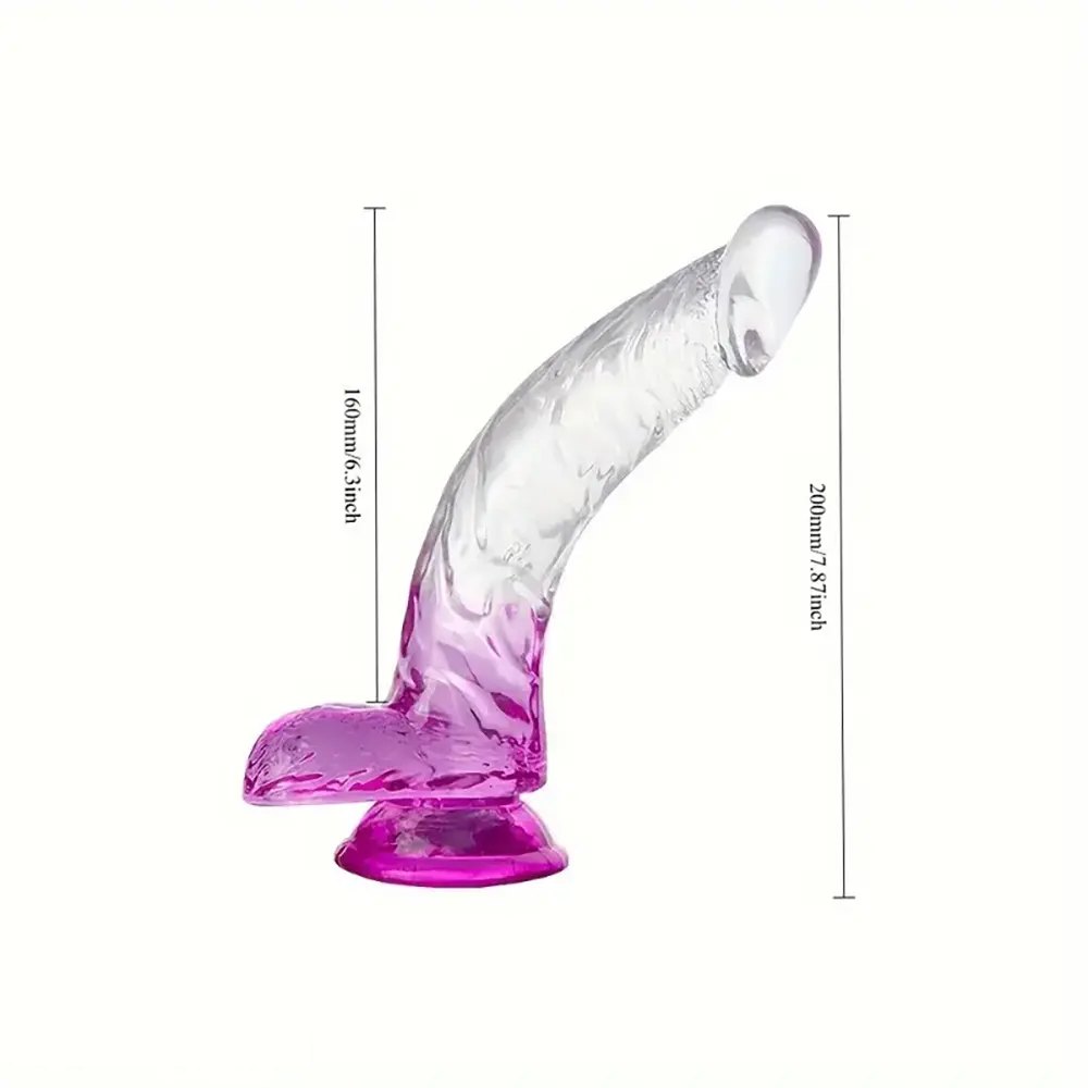 Curved Ombre Clear TPE G-Spot Dildo - G-Spot Dildo