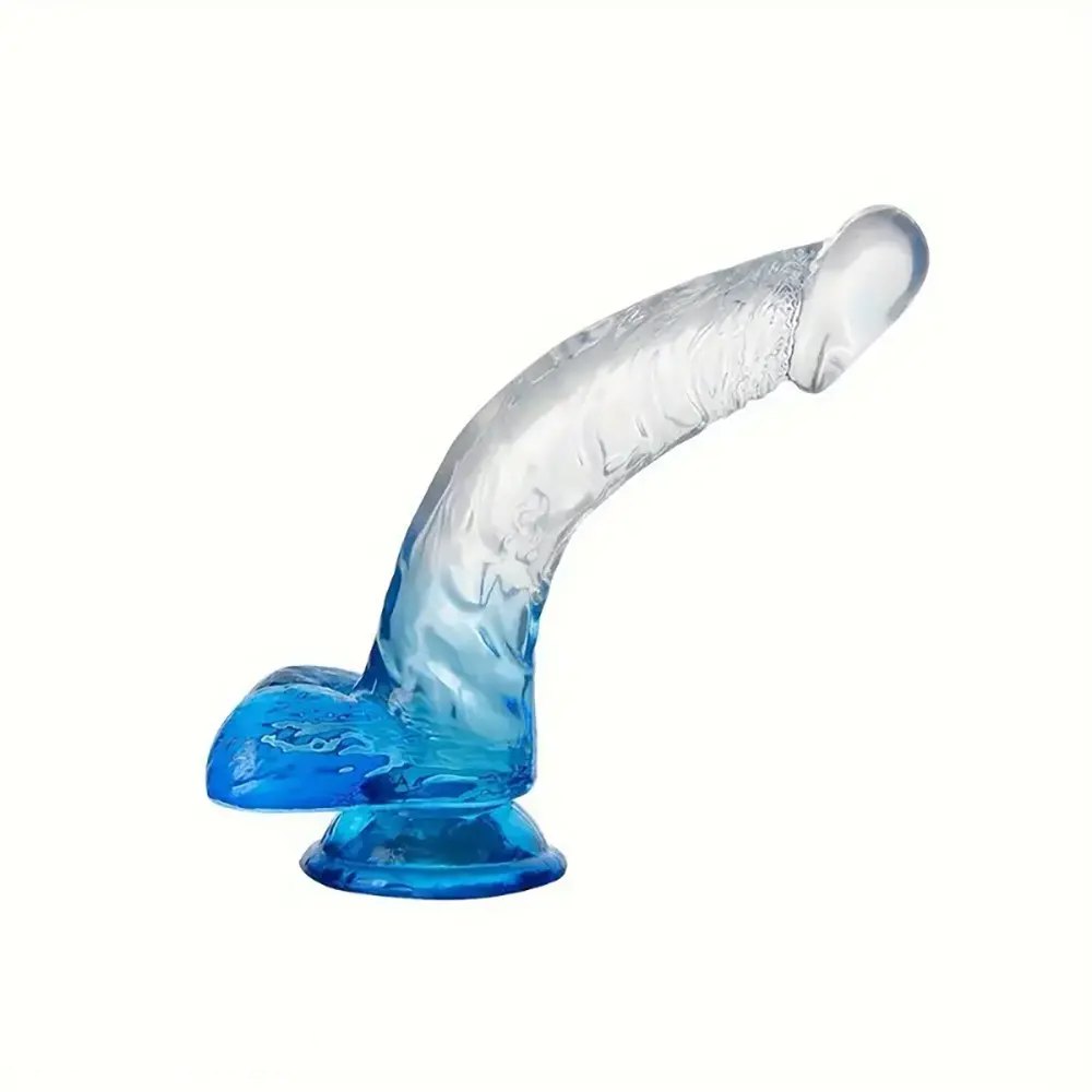 Curved Ombre Clear TPE G-Spot Dildo - G-Spot Dildo