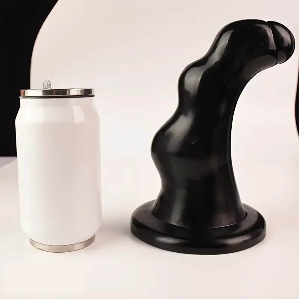 Curved PVC Anal Dildo - Graduated Suction Cup Anal Dildo