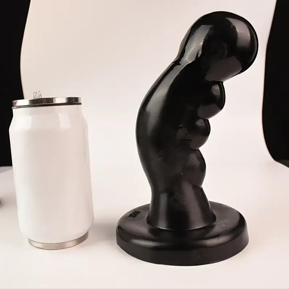 Curved PVC Anal Dildo - Graduated Suction Cup Anal Dildo