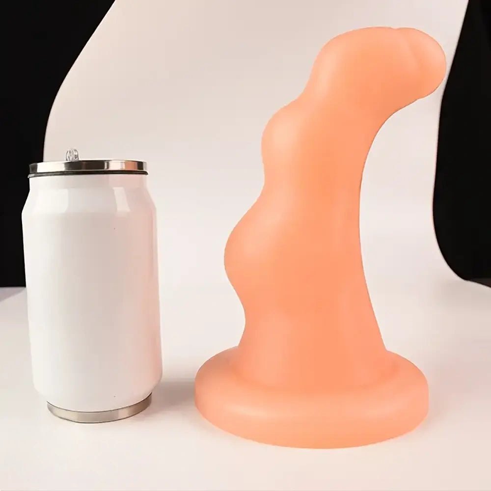 Curved PVC Anal Dildo - Graduated Suction Cup Anal Dildo
