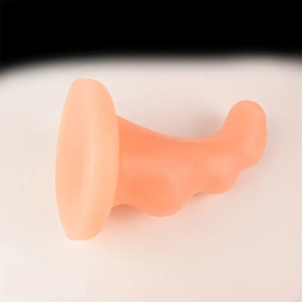 Curved PVC Anal Dildo - Graduated Suction Cup Anal Dildo