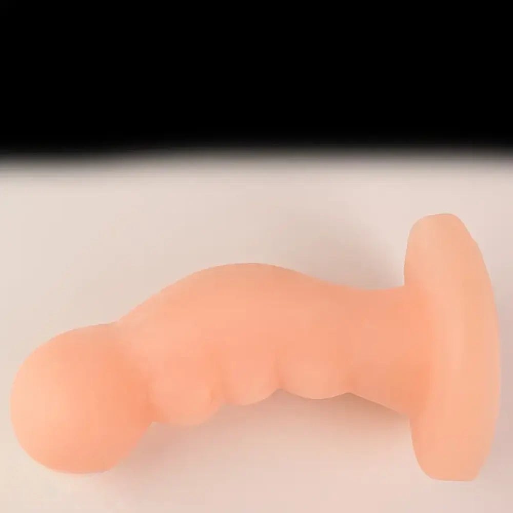 Curved PVC Anal Dildo - Graduated Suction Cup Anal Dildo
