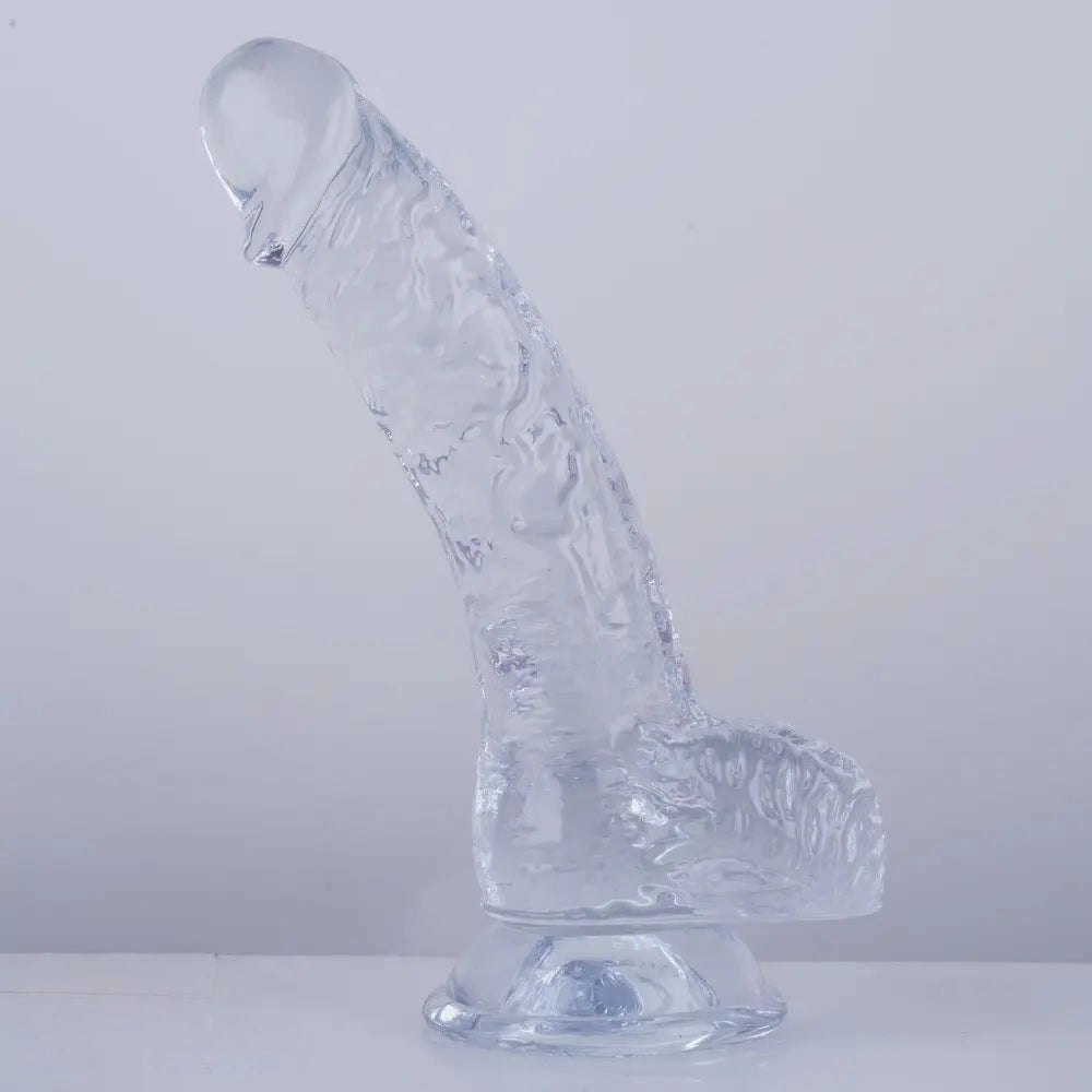 Curved PVC Realistic Dildo 7.5 in - Realistic Dildo