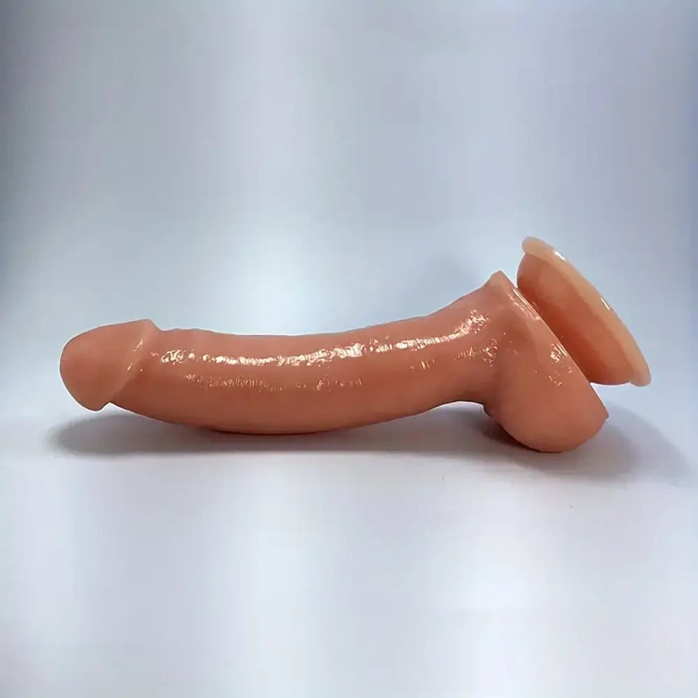 Curved Realistic Dildo With Balls - PVC Realistic Dildo