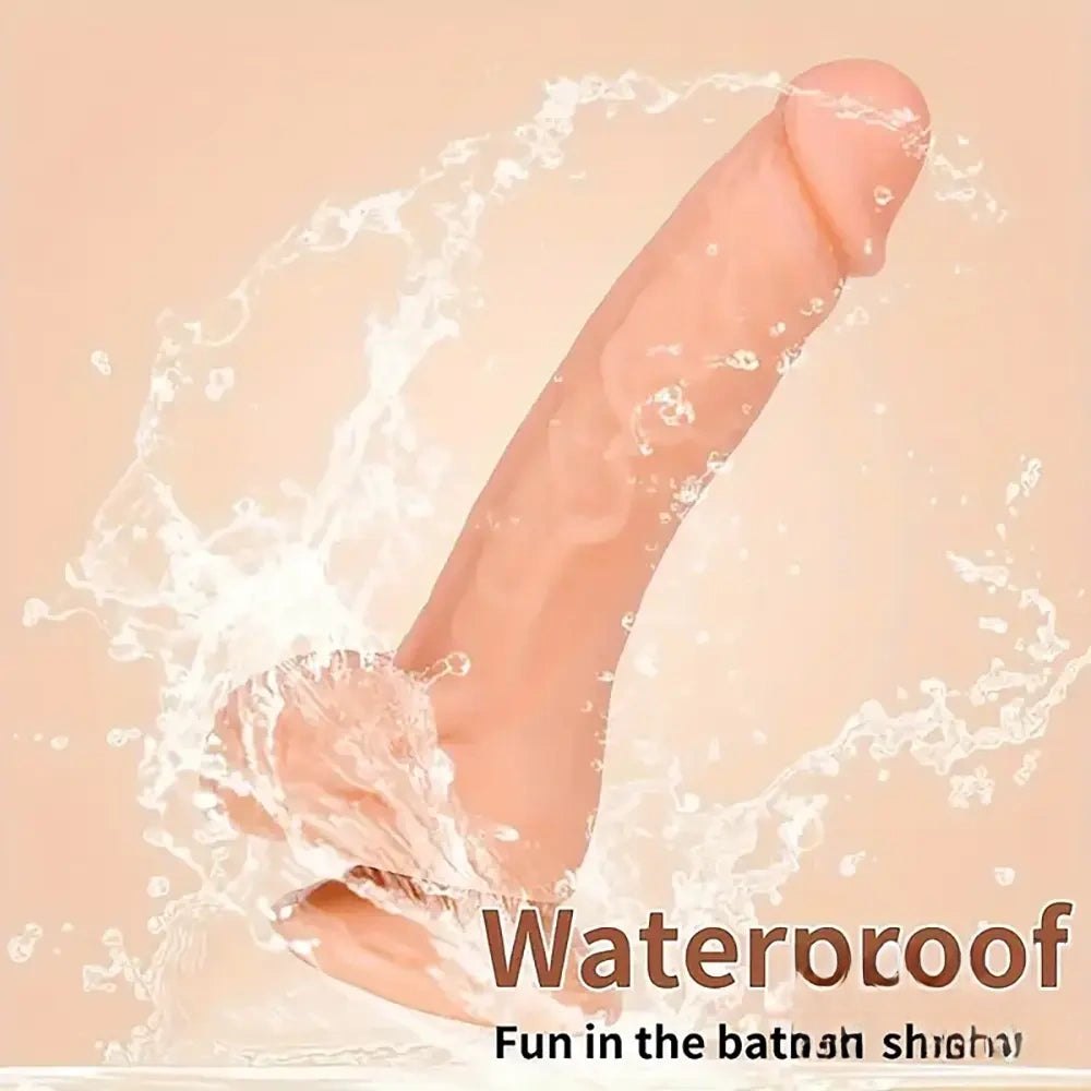 Curved Realistic Dildo With Balls - PVC Realistic Dildo