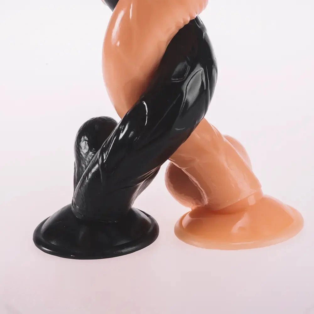 Curved PVC Suction Dildo 7 in - Realistic PVC Dildo
