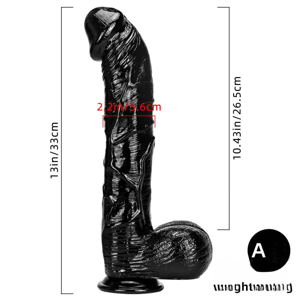 Curved Realistic Dildo 13 in - Realistic Lifelike Dildo