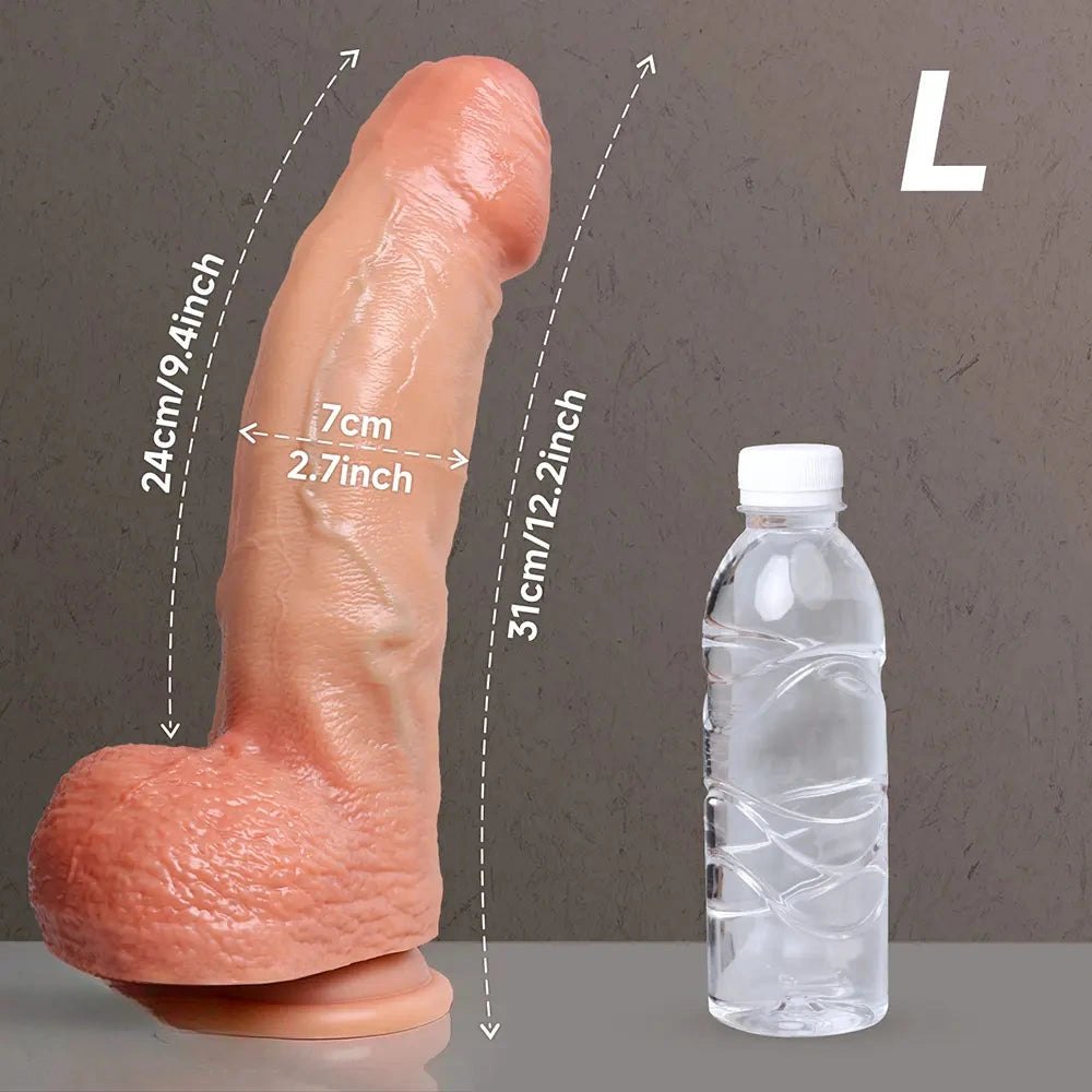 Curved Realistic Dildo in 2 Sizes - Silicone G-Spot Dildo