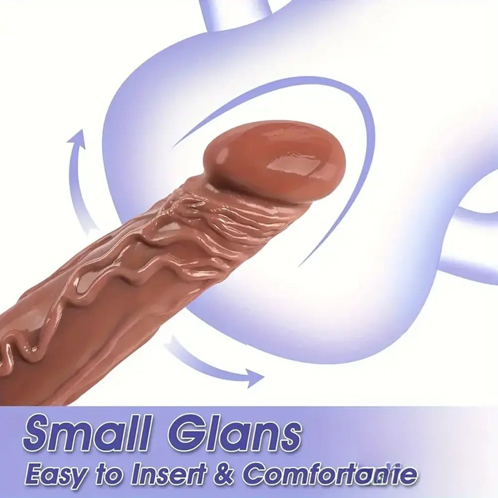 Curved Realistic PVC Dildo 13.6 in - Realistic G-Spot Dildo